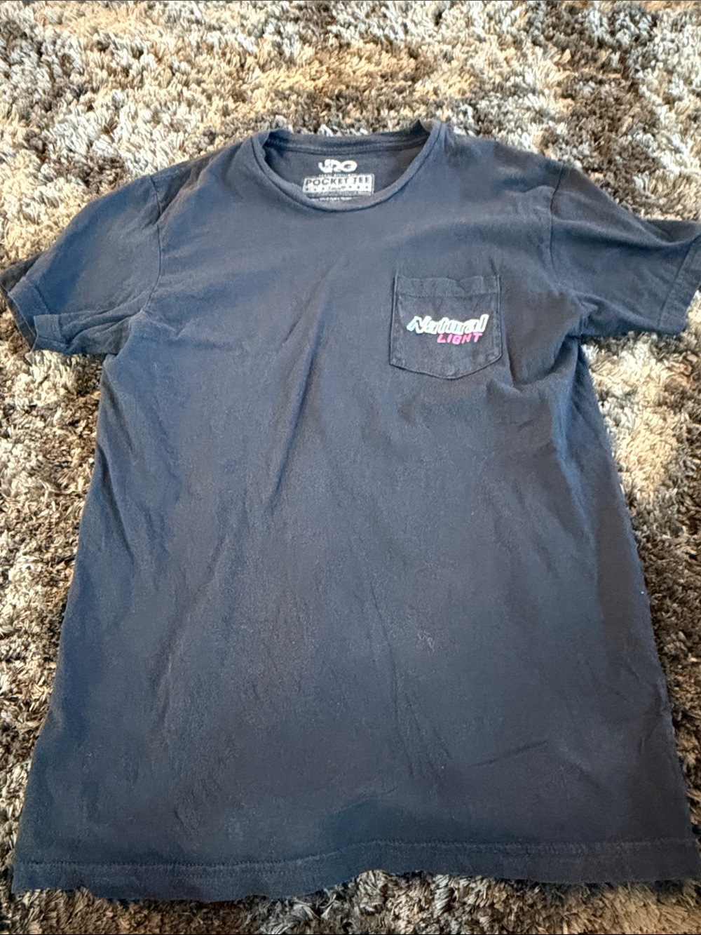 Natural Light Pocket Tee - Navy Short Sleeve